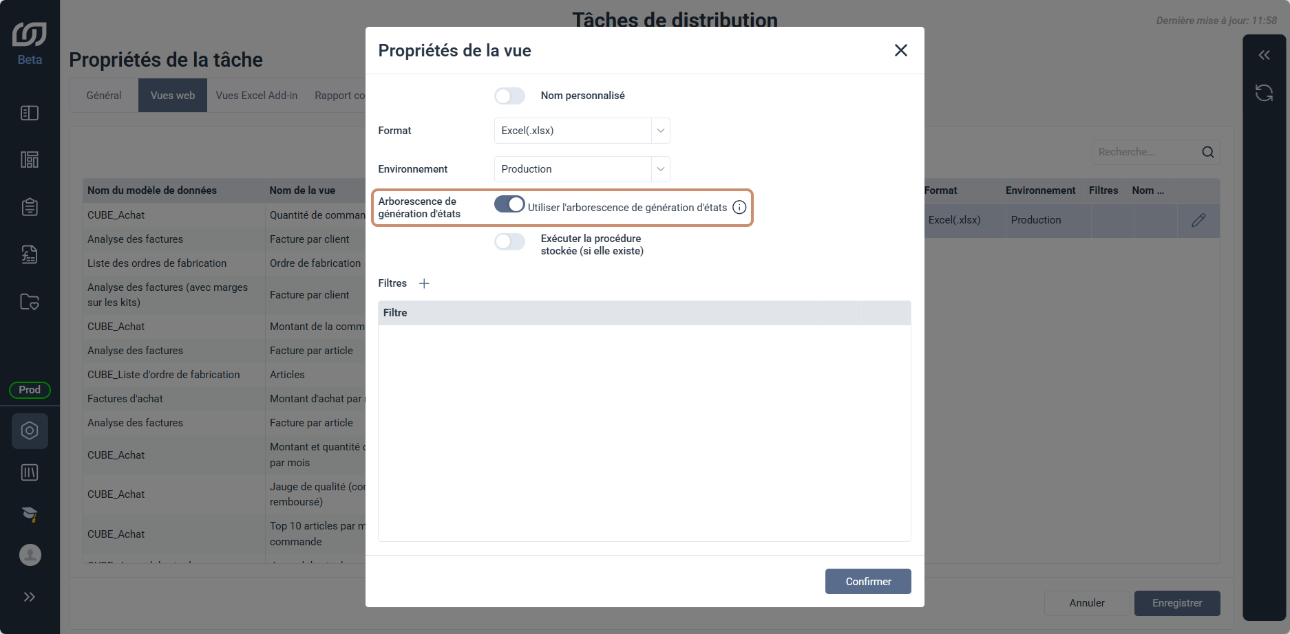Utiliser l'arborescence de génération d'états