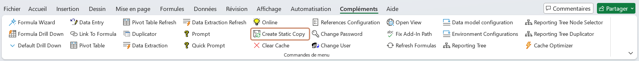 Créer une copie statique