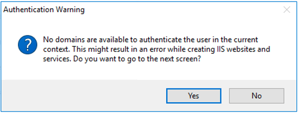 Avertissement d’authentification lors de l’installation