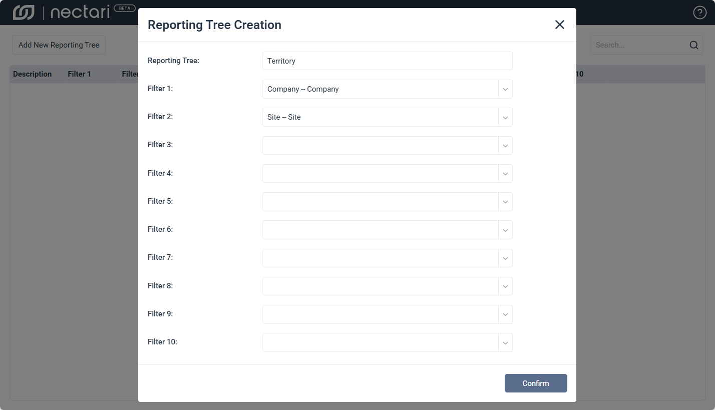 Create the reporting tree