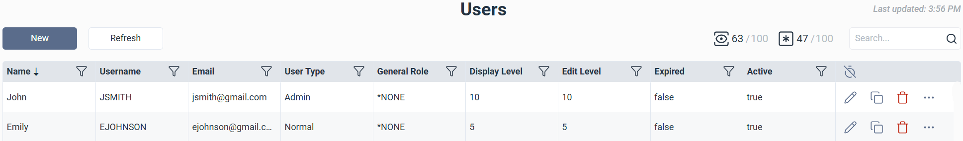 User Settings