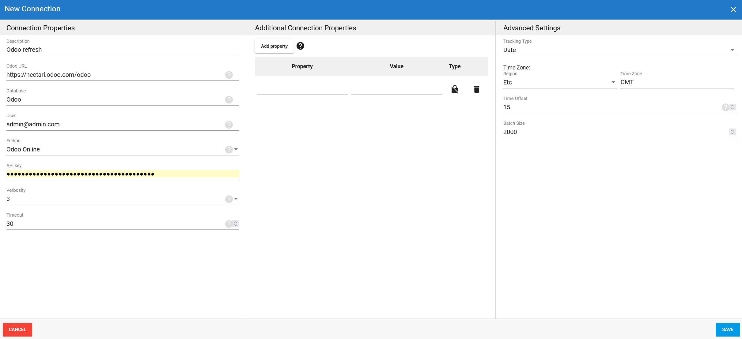 Odoo Source Connection