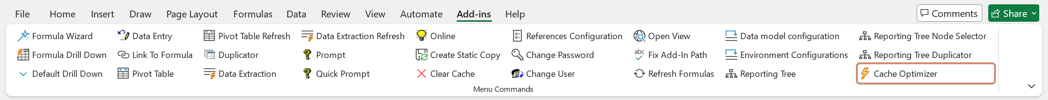 Excel Add-in Cache Optimizer