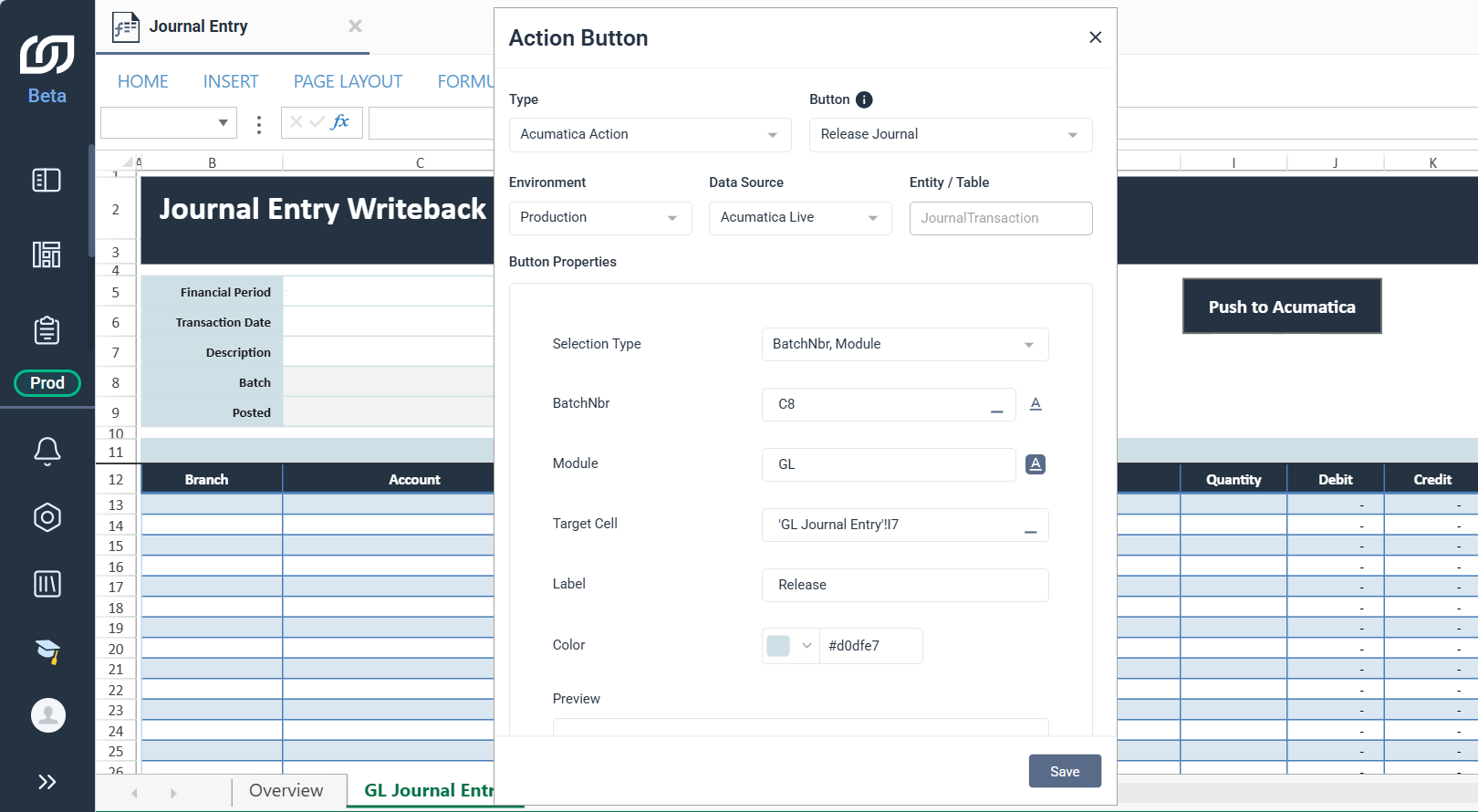 Create the release button