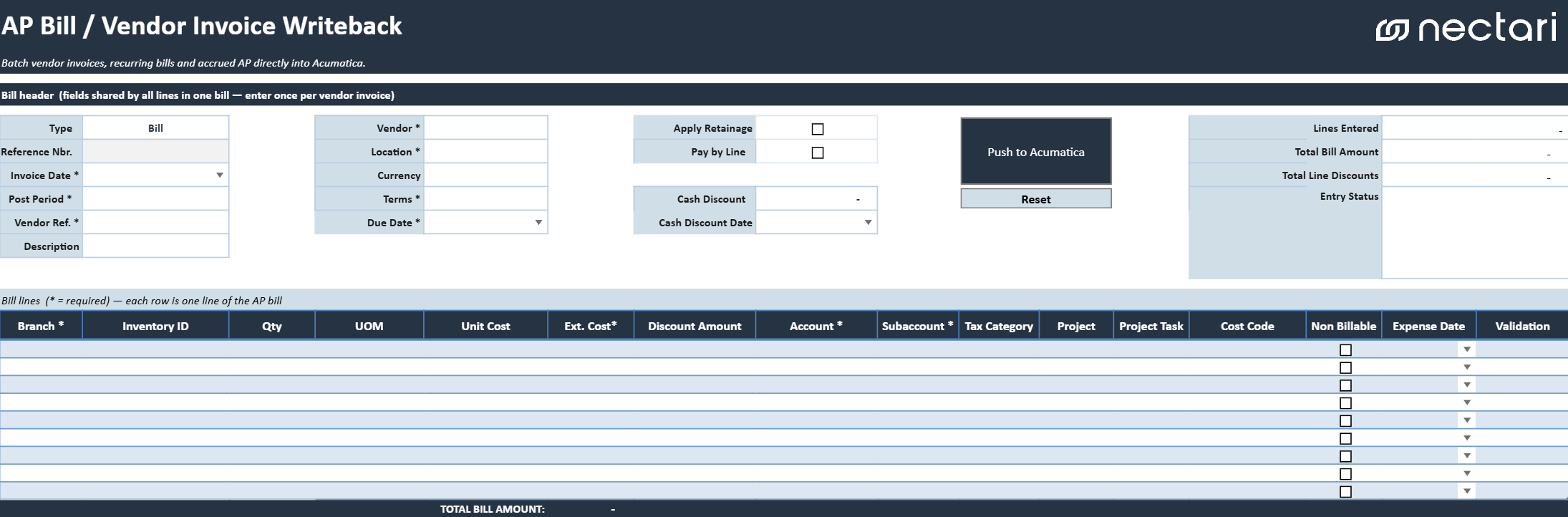 AP Bills, Adjustments, Prepayments